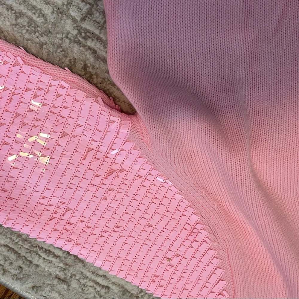 Queen of Sparkles Pink Sequin Nutcracker Cardigan Small NWOT - Picture 6 of 7